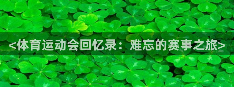 3377体育官方正版app代理:<体育运动会回忆录:难忘的赛